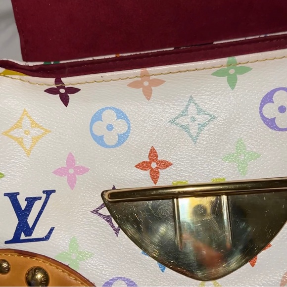 DEADSTOCK Louis Vuitton Marilyn White Multi Color Handbag Takashi Murakami - Picture 13 of 16